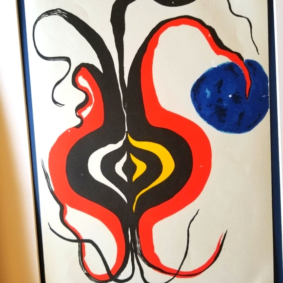 ALEXANDER CALDER 15X11 lithograph 1966 "ONION BULB" coa - Picture 4 of 5